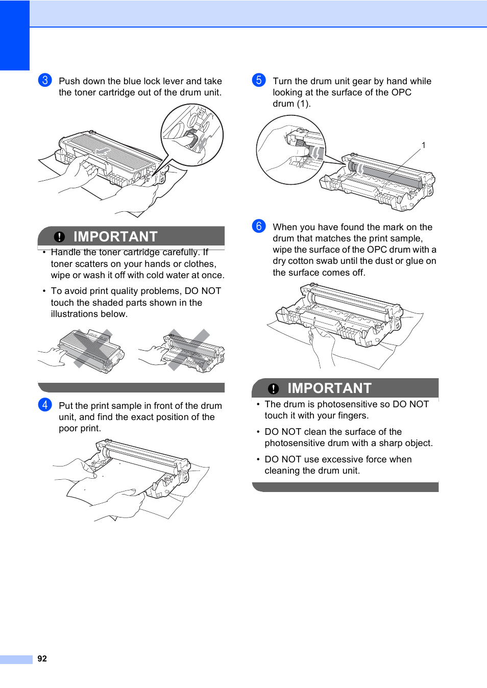 Important | Brother DCP-8085DN User Manual | Page 99 / 143