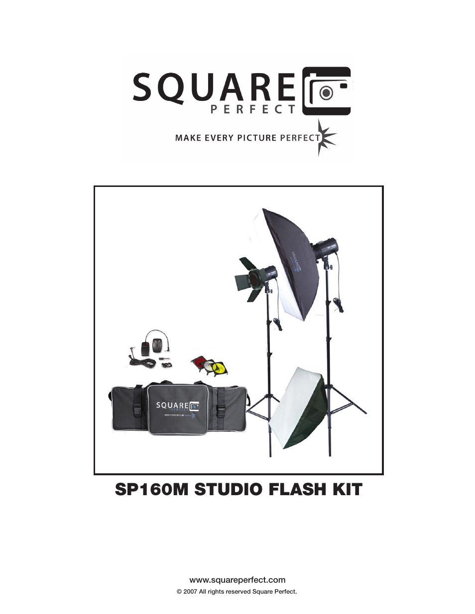 Square Perfect 1002 SP160M Studio Flash Kit User Manual | 5 pages