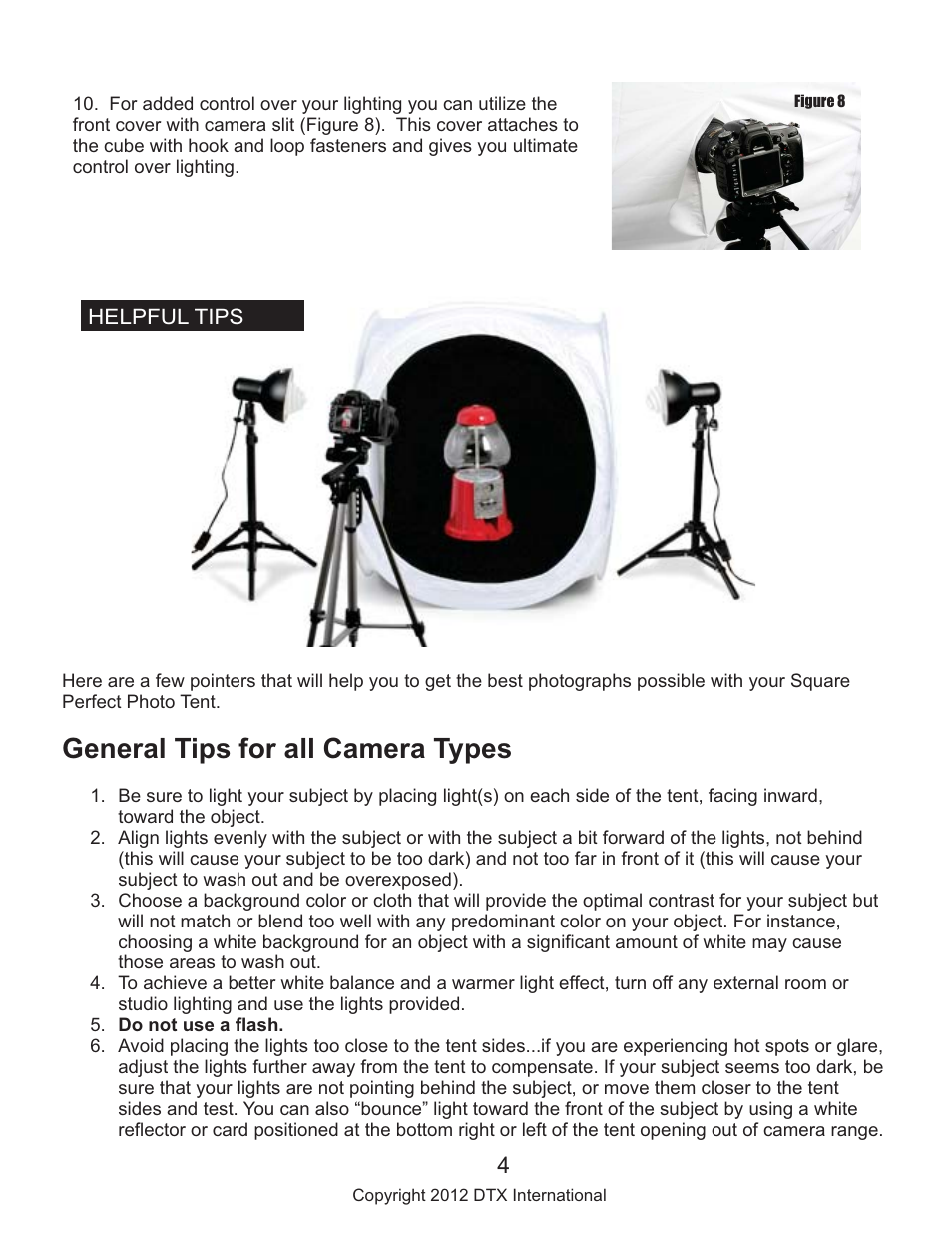 General tips for all camera types | Square Perfect 1050 SP500 Platinum Kit User Manual | Page 4 / 5