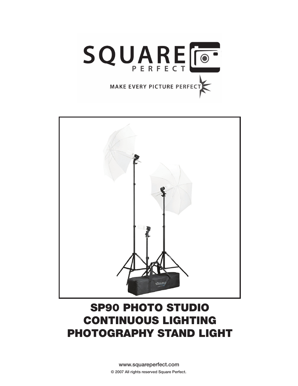 Square Perfect 2804 SP90 PortaPower Light Kit User Manual | 4 pages