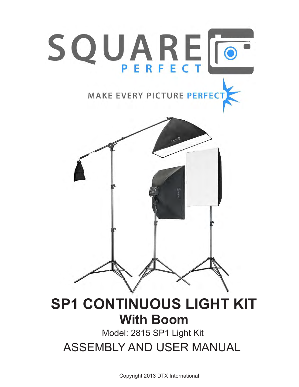 Square Perfect 815 SP1 Light Kit User Manual | 8 pages