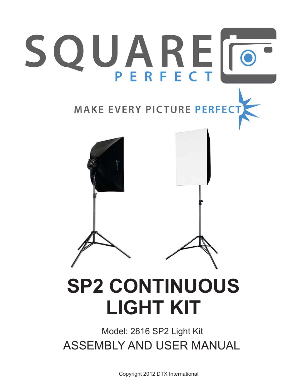 Square Perfect 2816 SP2 Light Kit User Manual | 5 pages