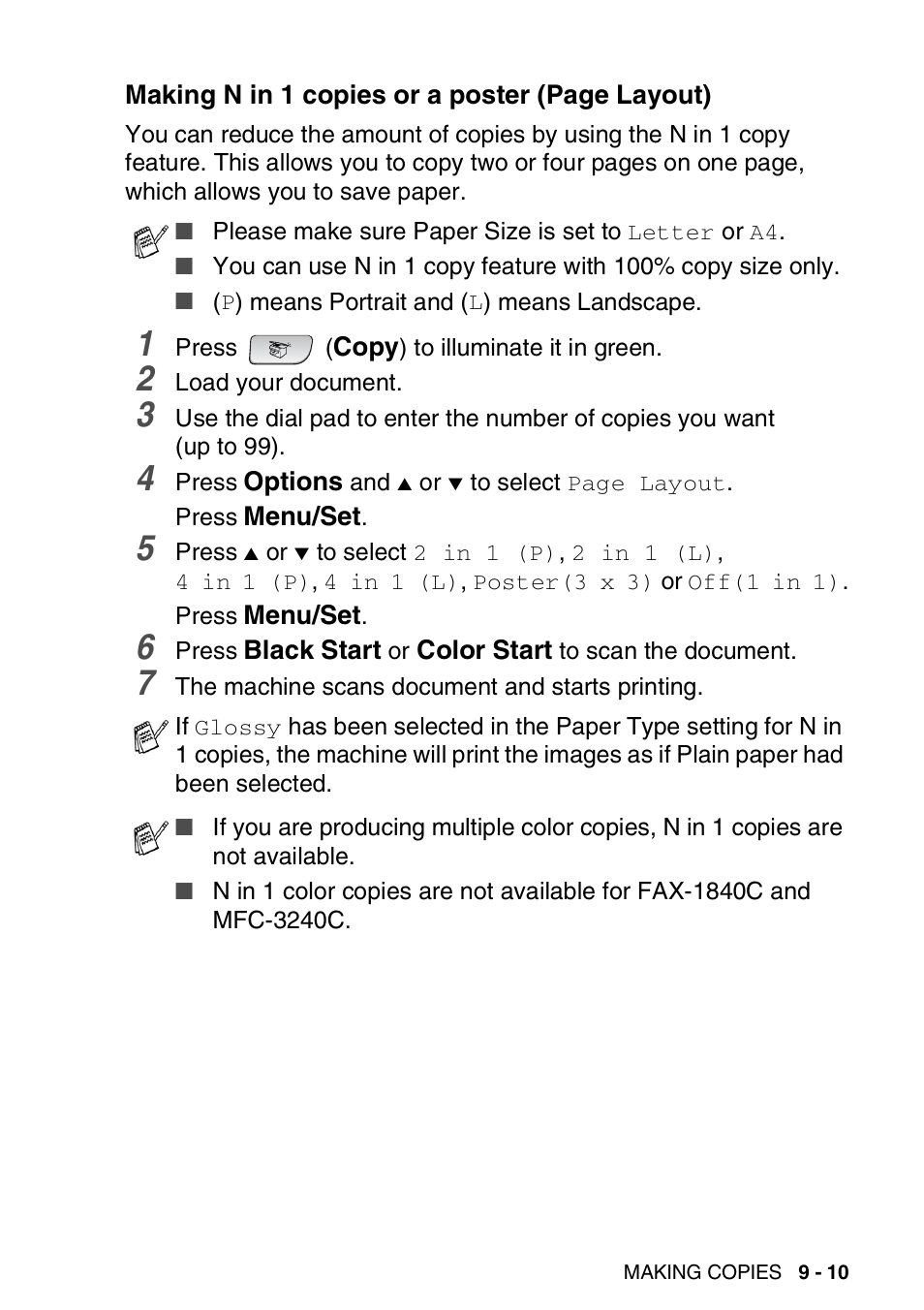 Brother FAX-1940CN User Manual | Page 118 / 231