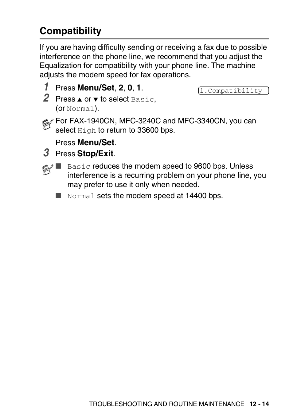 Compatibility, Compatibility -14 | Brother FAX-1940CN User Manual | Page 158 / 231