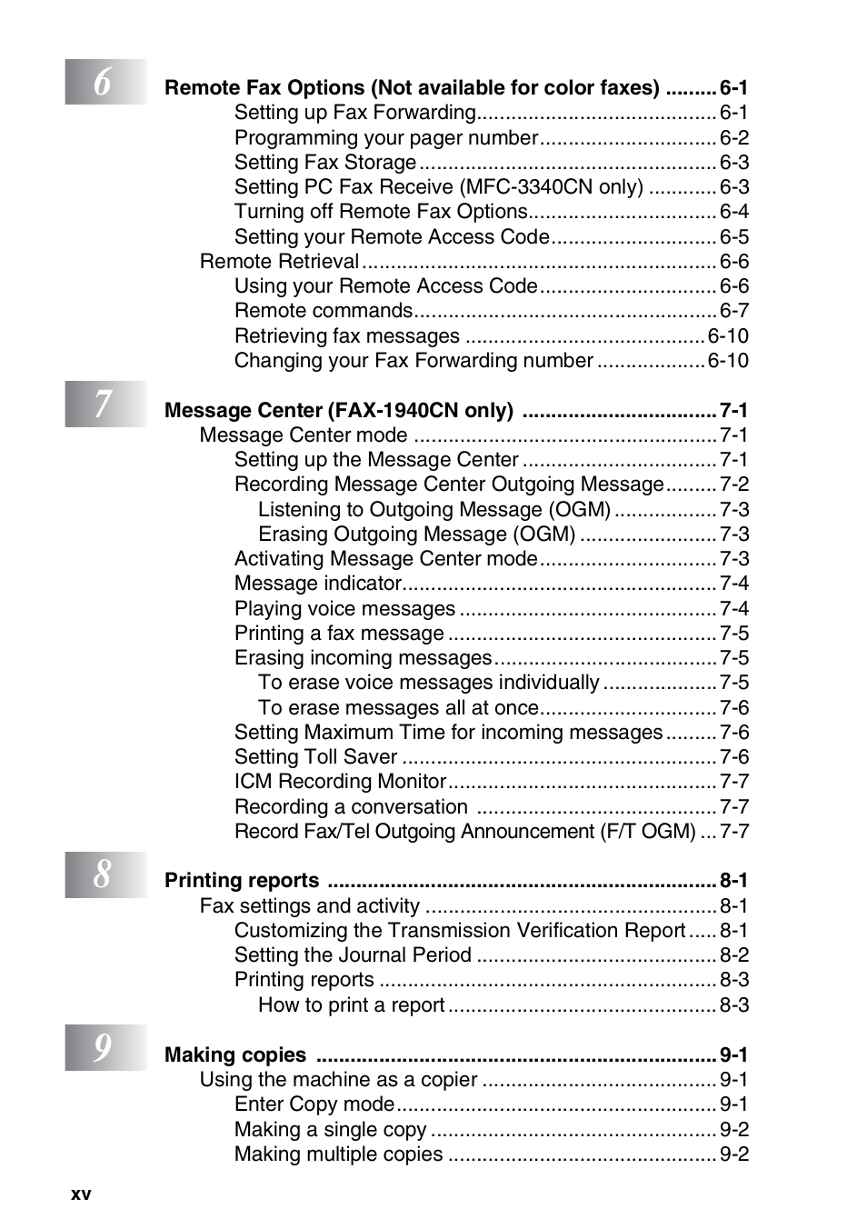 Brother FAX-1940CN User Manual | Page 17 / 231