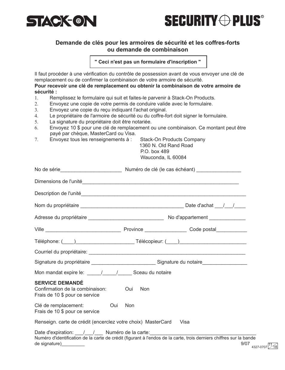 Stack-On GC-8-RTA 4327-0707 User Manual | Page 11 / 18