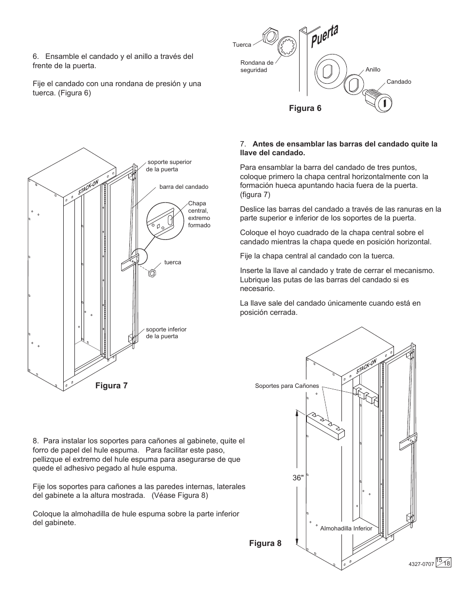 Puert a | Stack-On GC-8-RTA 4327-0707 User Manual | Page 15 / 18