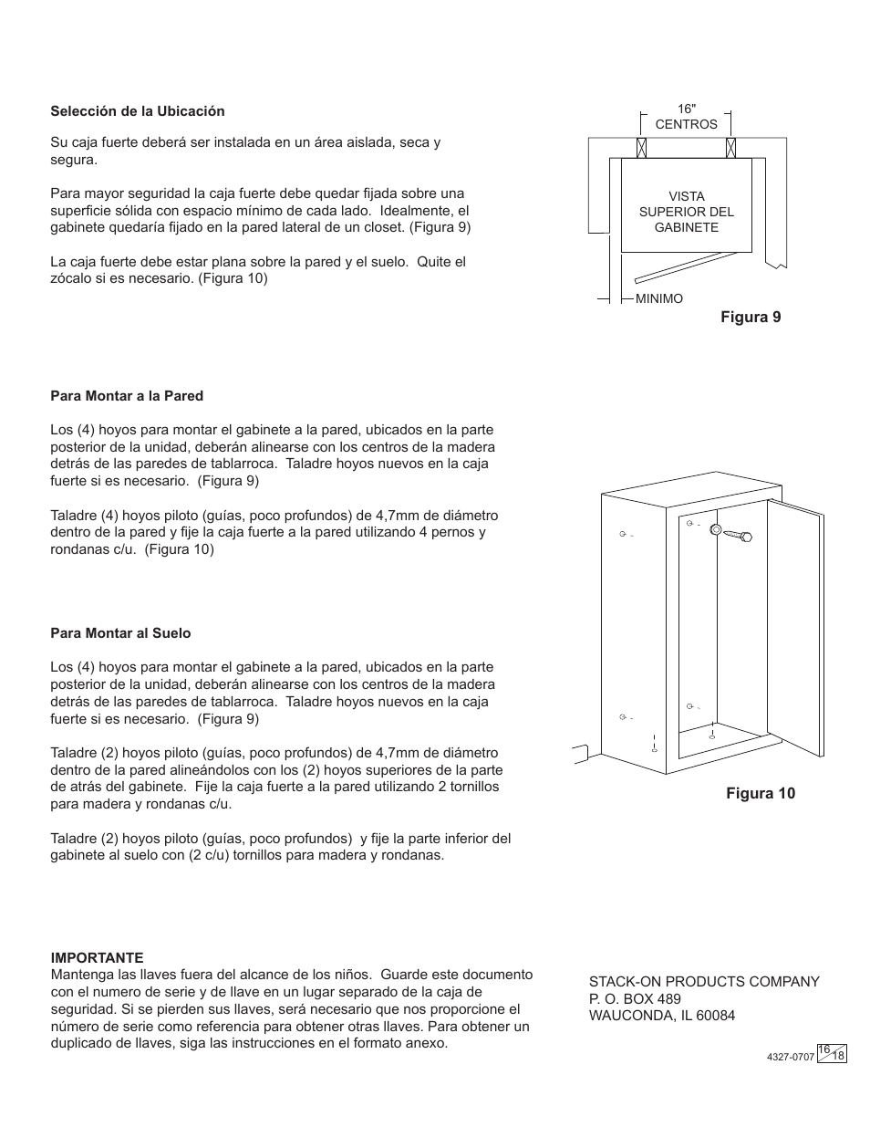 Stack-On GC-8-RTA 4327-0707 User Manual | Page 16 / 18