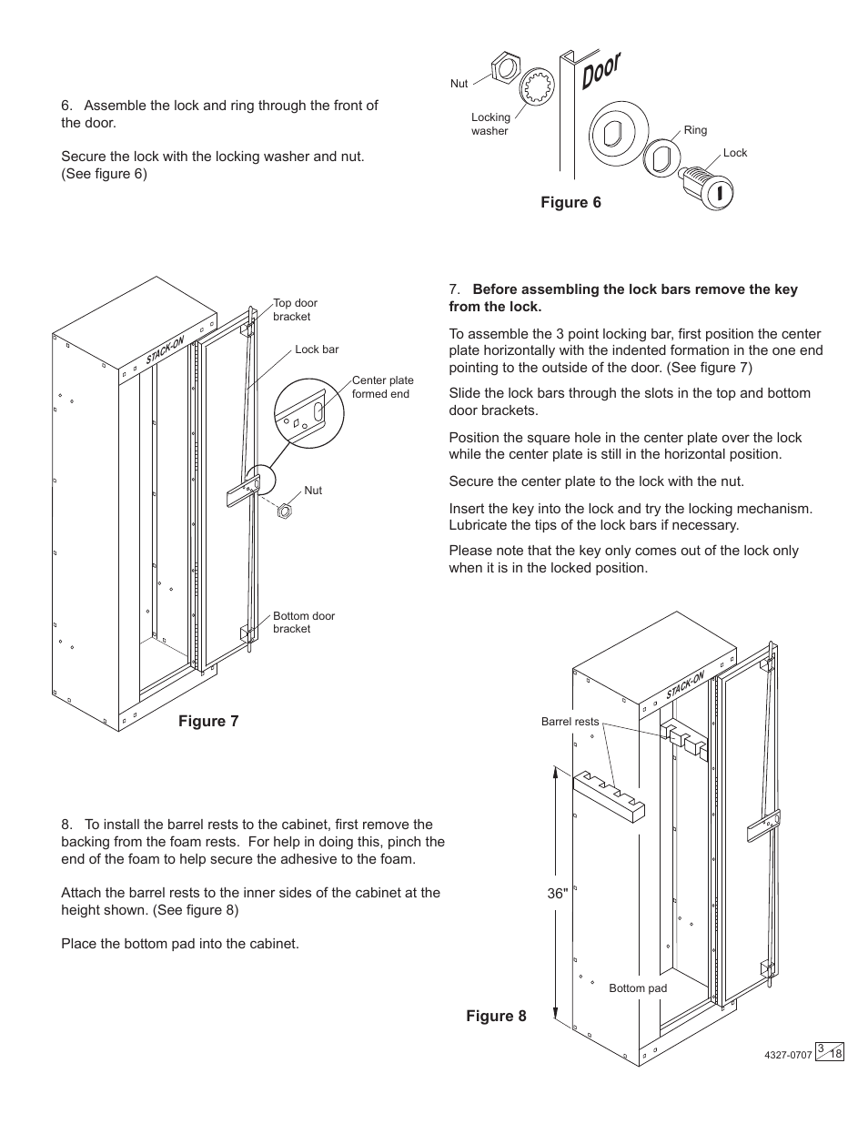 Door | Stack-On GC-8-RTA 4327-0707 User Manual | Page 3 / 18