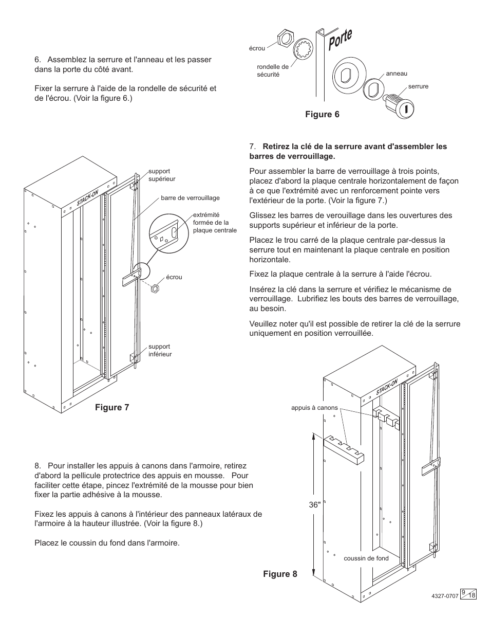 Porte | Stack-On GC-8-RTA 4327-0707 User Manual | Page 9 / 18
