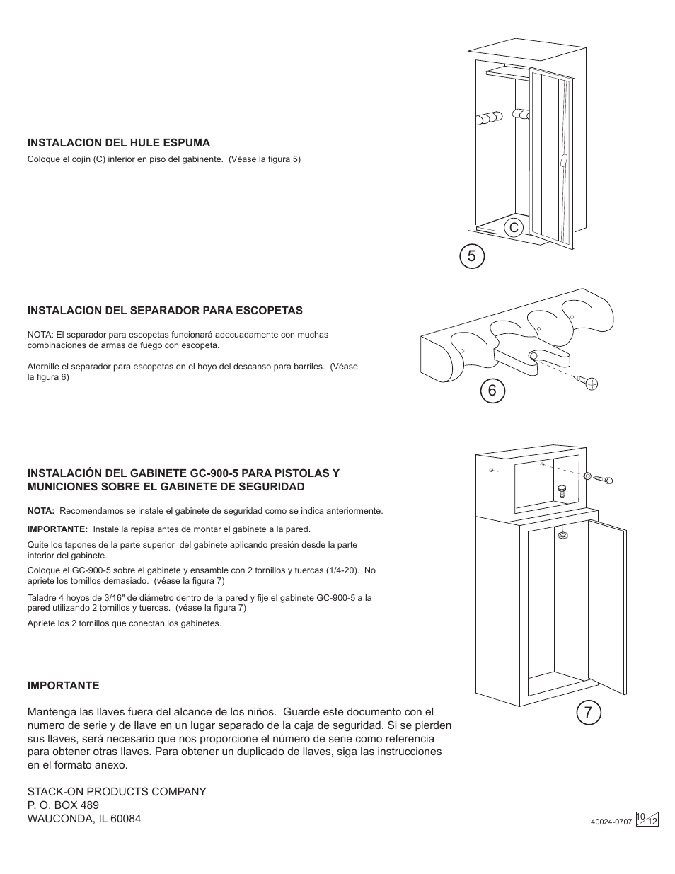 Stack-On GC-14P 40024-0707 User Manual | Page 10 / 12