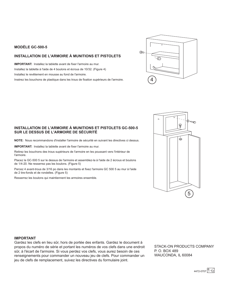 Stack-On GC-500-5 4472-0707 User Manual | Page 6 / 12