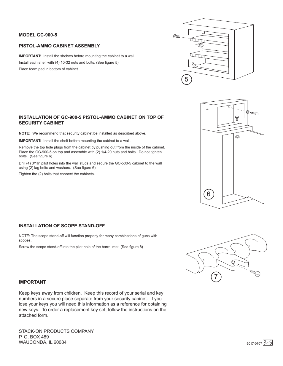 Stack-On GC-900-5 9017-0707 User Manual | Page 2 / 12