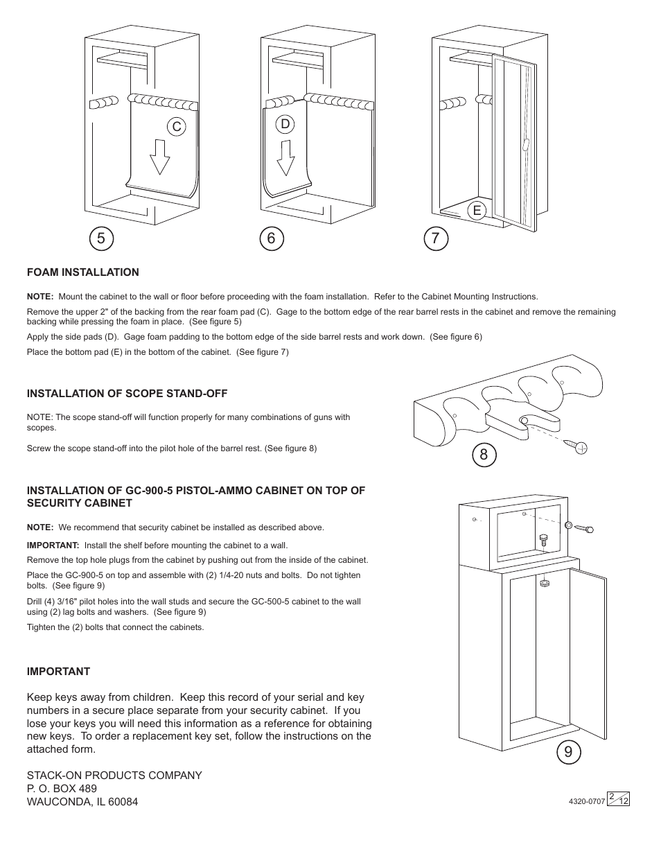 Stack-On GC-914-5 4320-0707 User Manual | Page 2 / 12