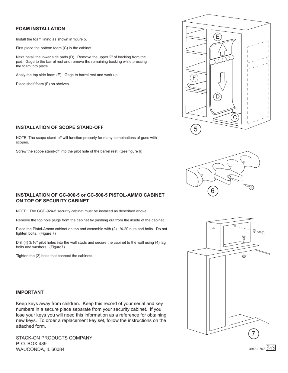 Cd e f | Stack-On GCD-924-5 4943-0707 User Manual | Page 2 / 12