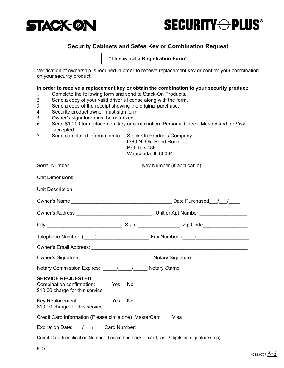 Stack-On GCD-924-5 4943-0707 User Manual | Page 3 / 12