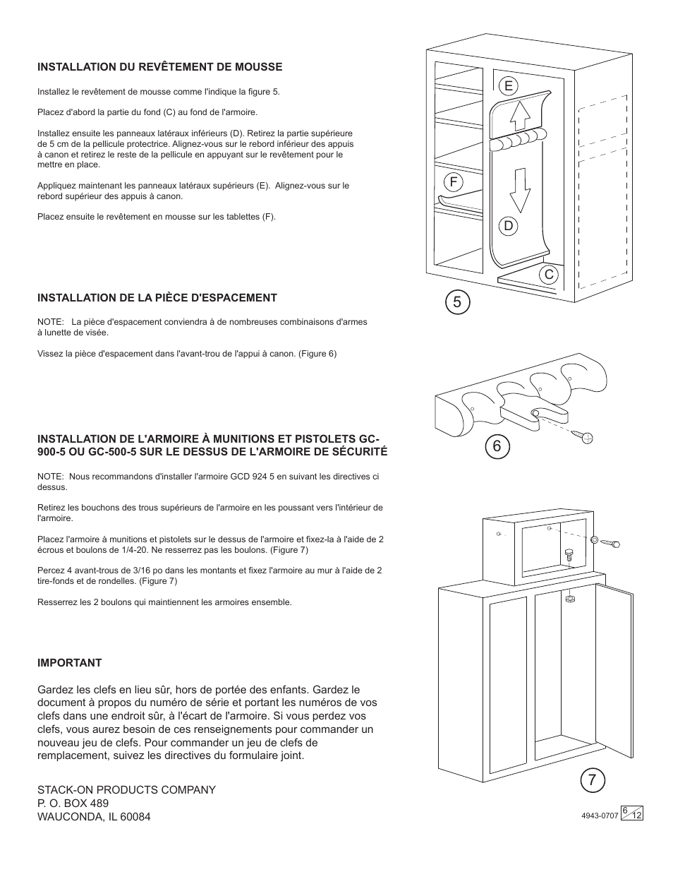 Cd e f | Stack-On GCD-924-5 4943-0707 User Manual | Page 6 / 12