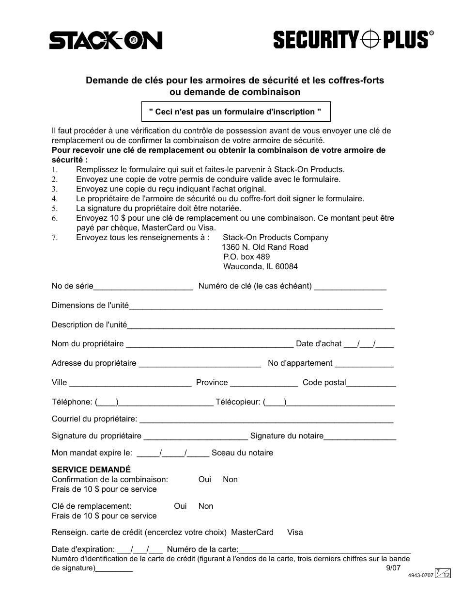 Stack-On GCD-924-5 4943-0707 User Manual | Page 7 / 12