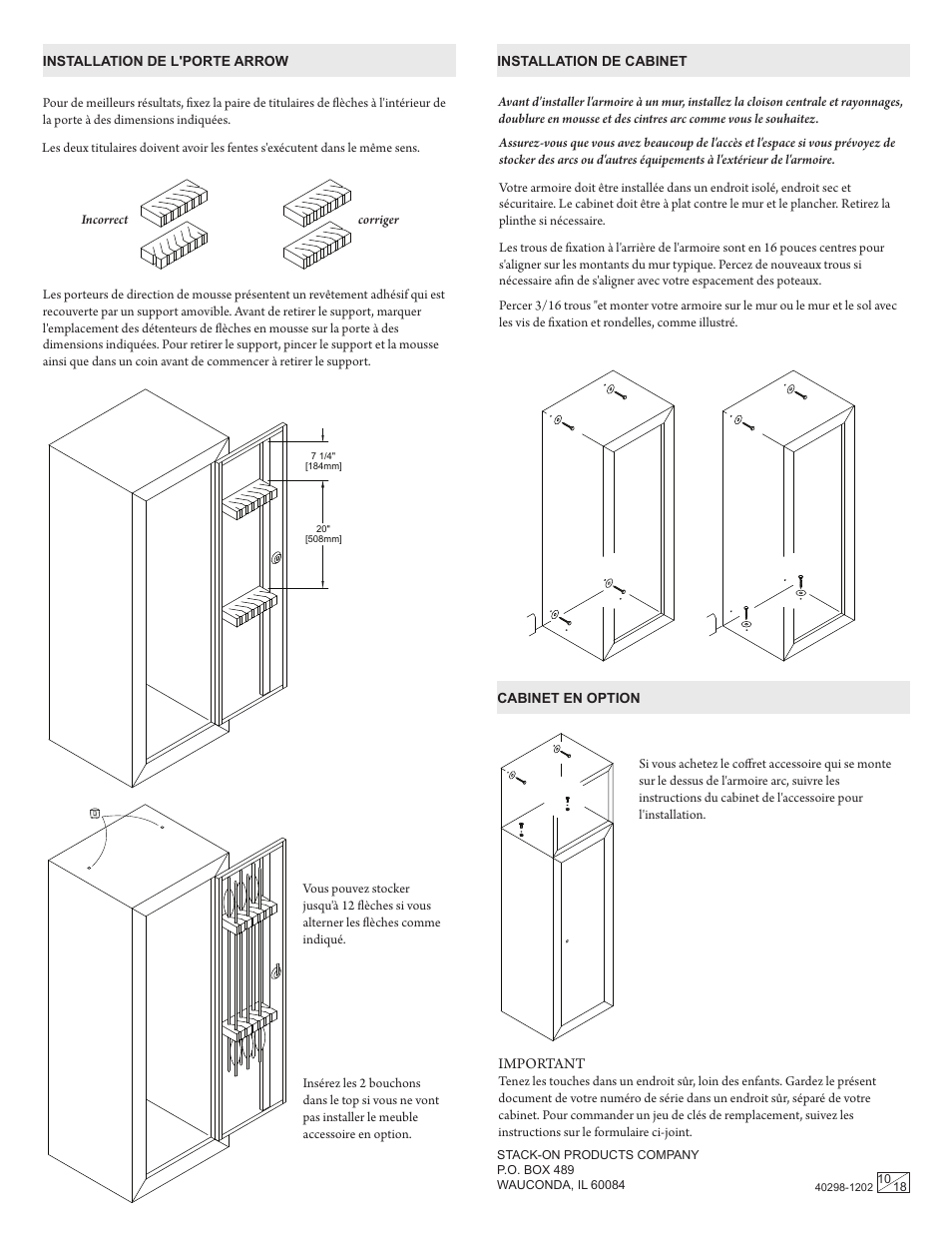 Stack-On AC-2 Bow Cabinet User Manual | Page 10 / 18