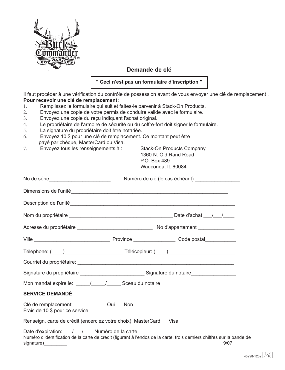 Stack-On AC-2 Bow Cabinet User Manual | Page 11 / 18