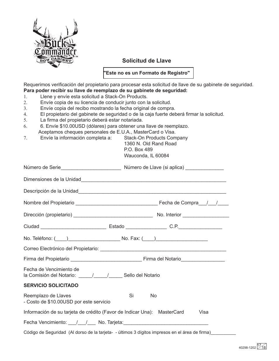 Stack-On AC-2 Bow Cabinet User Manual | Page 17 / 18