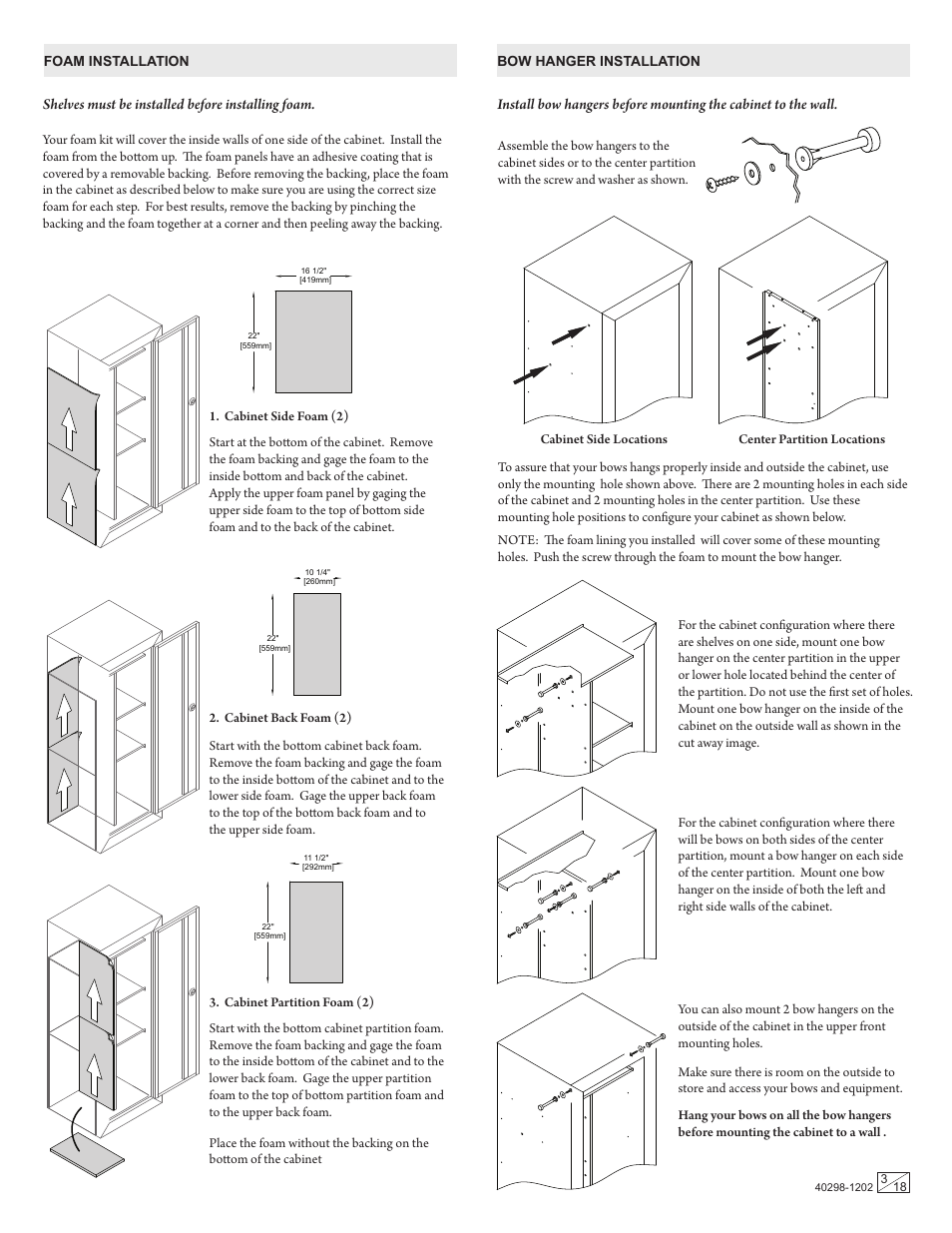 Stack-On AC-2 Bow Cabinet User Manual | Page 3 / 18