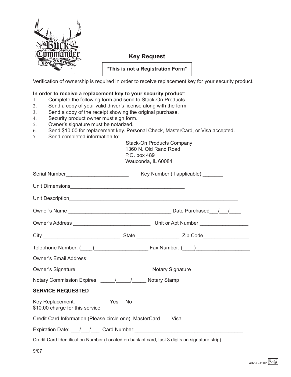 Stack-On AC-2 Bow Cabinet User Manual | Page 5 / 18