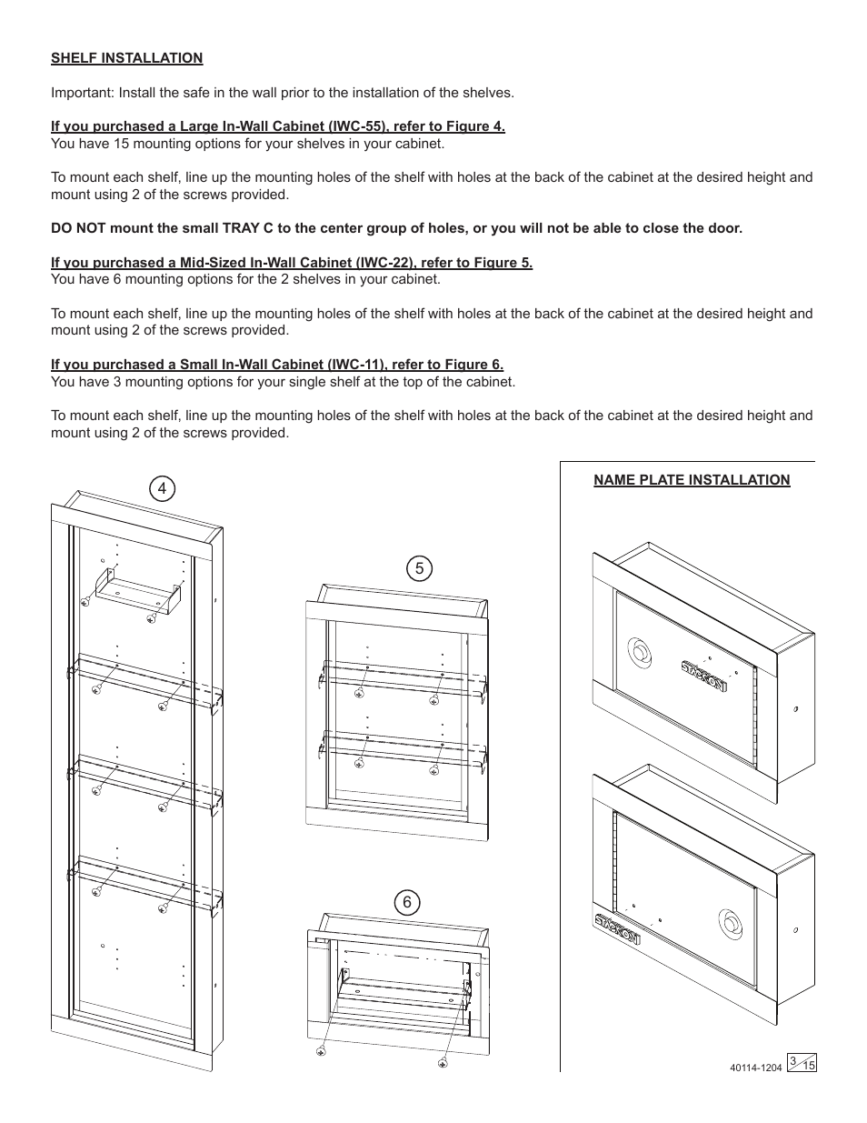 Stack-On IWC-11 User Manual | Page 3 / 15