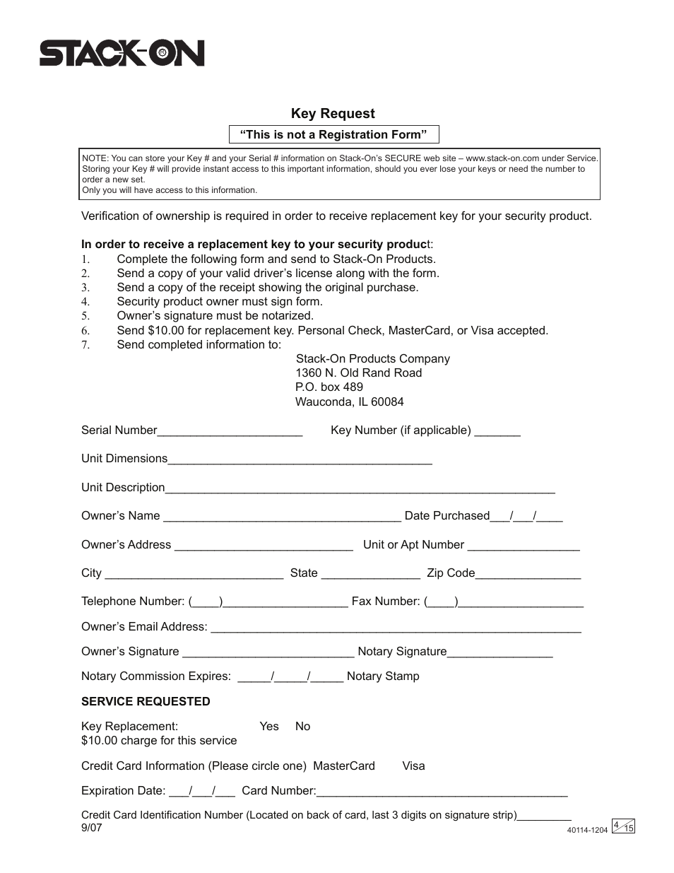 Stack-On IWC-11 User Manual | Page 4 / 15