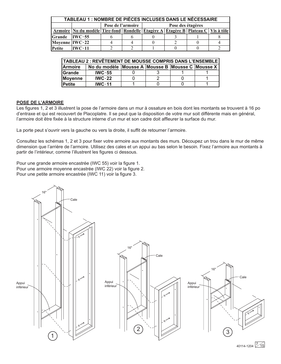 Stack-On IWC-11 User Manual | Page 7 / 15