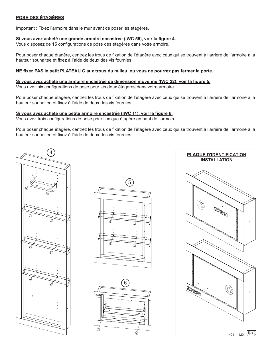 Stack-On IWC-11 User Manual | Page 8 / 15