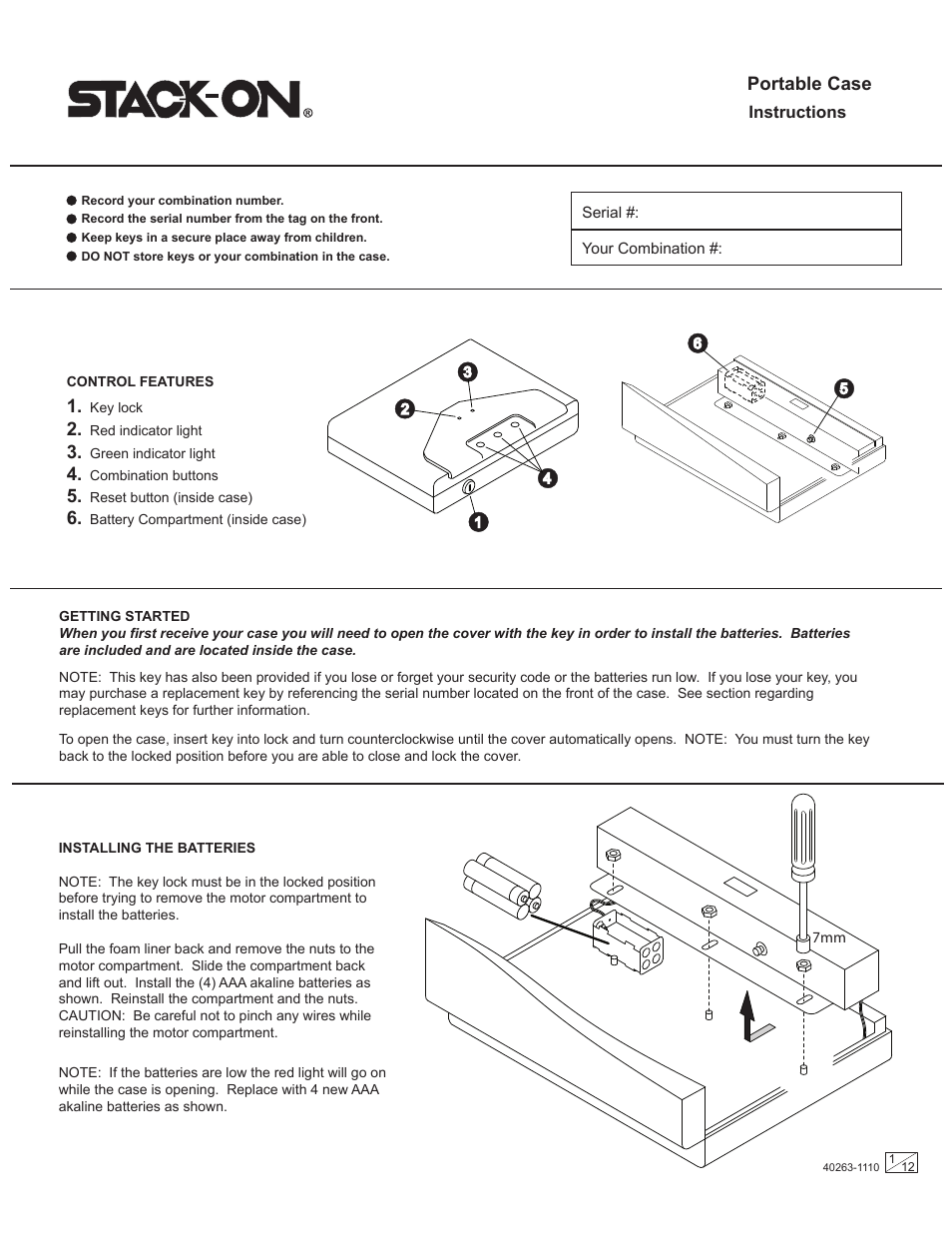 Stack-On PC-650 User Manual | 12 pages