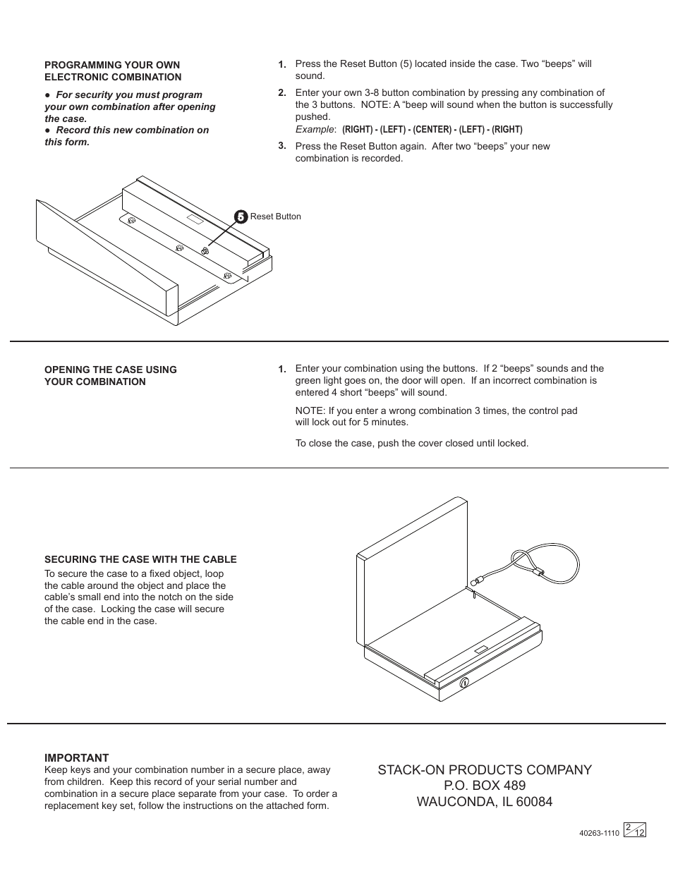 Stack-On PC-650 User Manual | Page 2 / 12