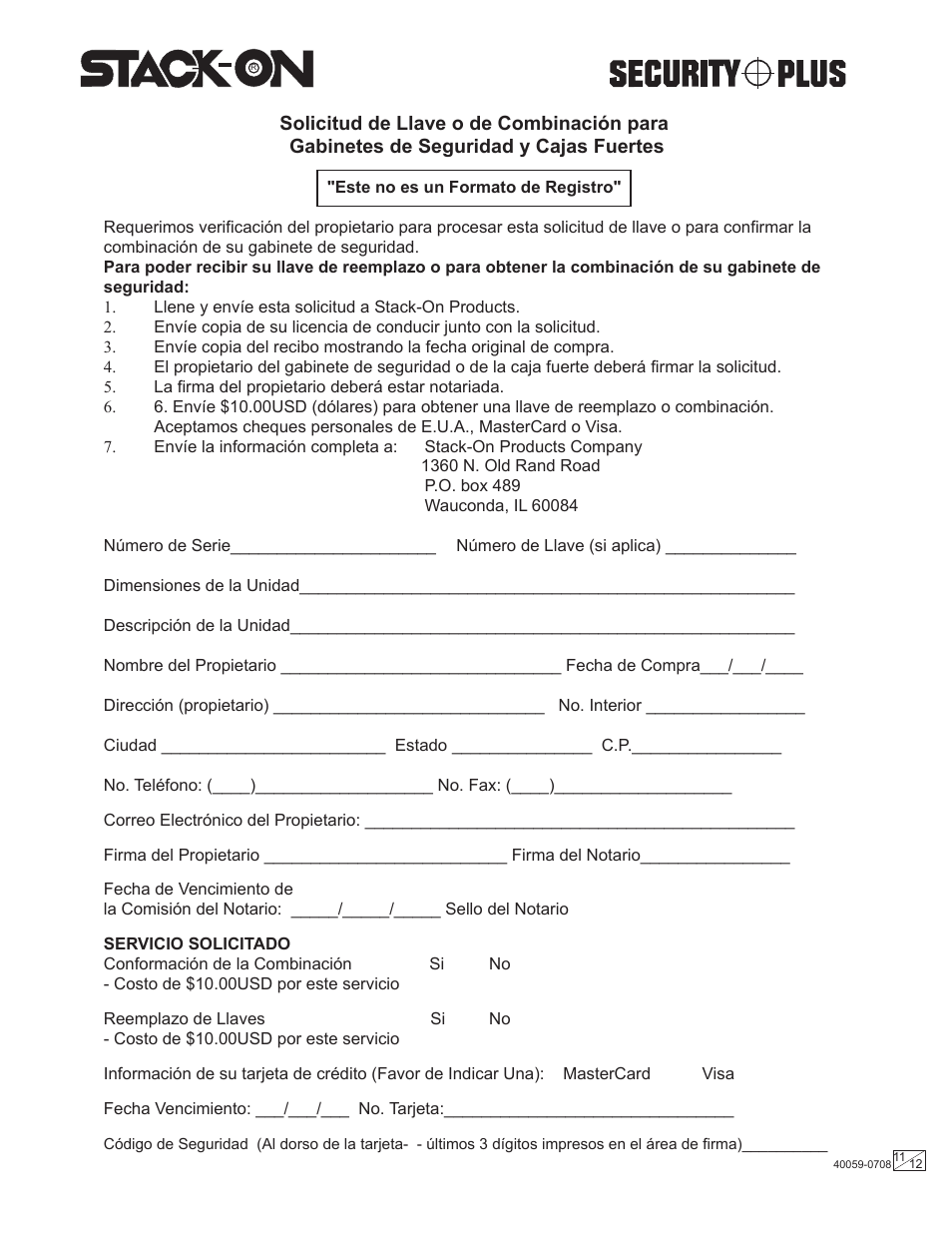 Stack-On GSXW-528 40059-0708 User Manual | Page 11 / 12