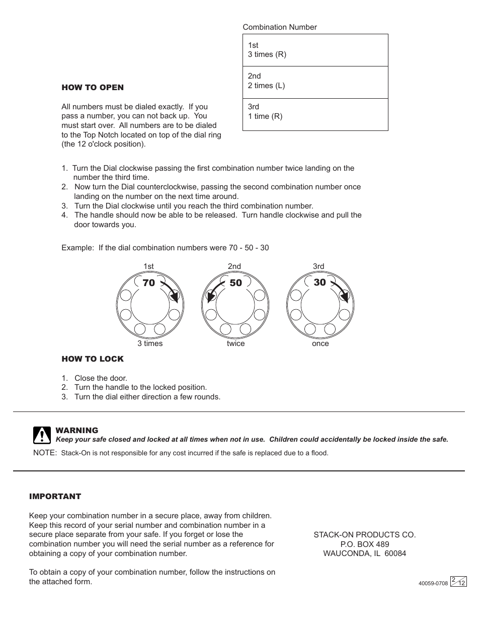 Stack-On GSXW-528 40059-0708 User Manual | Page 2 / 12