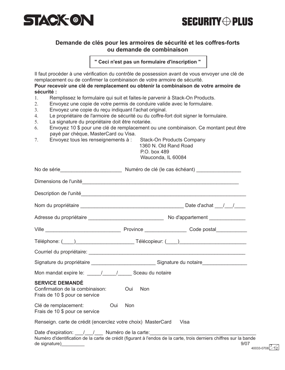 Stack-On GSXW-836 40033-0708 User Manual | Page 7 / 12