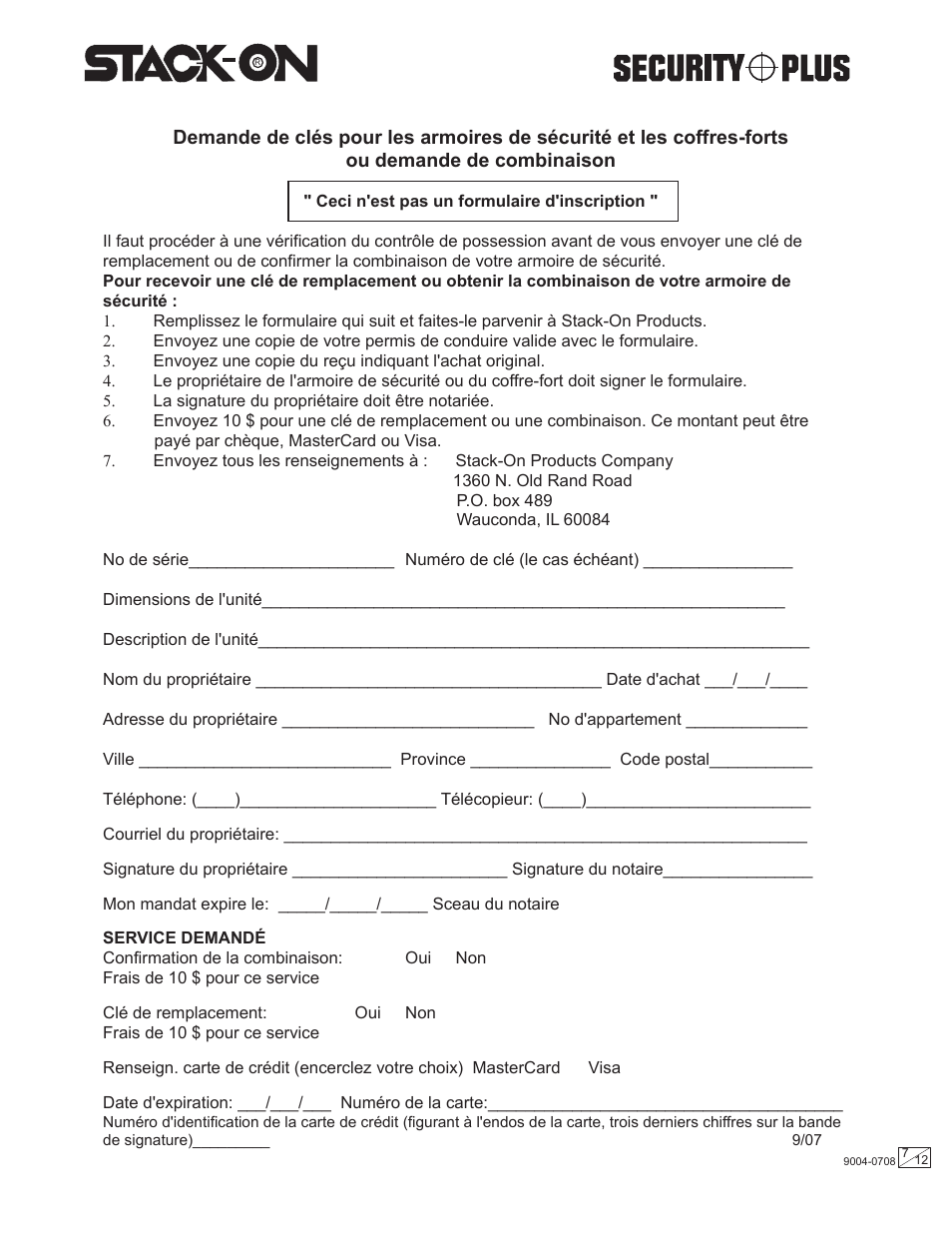 Stack-On PDS-500 9004-0708 User Manual | Page 7 / 12