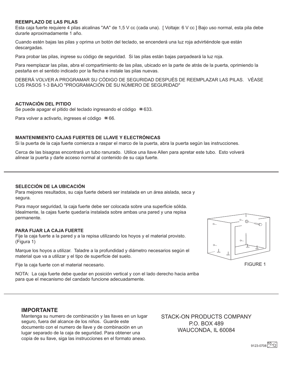 Stack-On PS-512 9123-0708 User Manual | Page 10 / 12