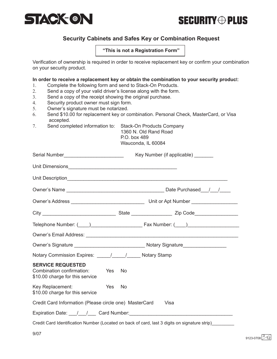 Stack-On PS-512 9123-0708 User Manual | Page 3 / 12