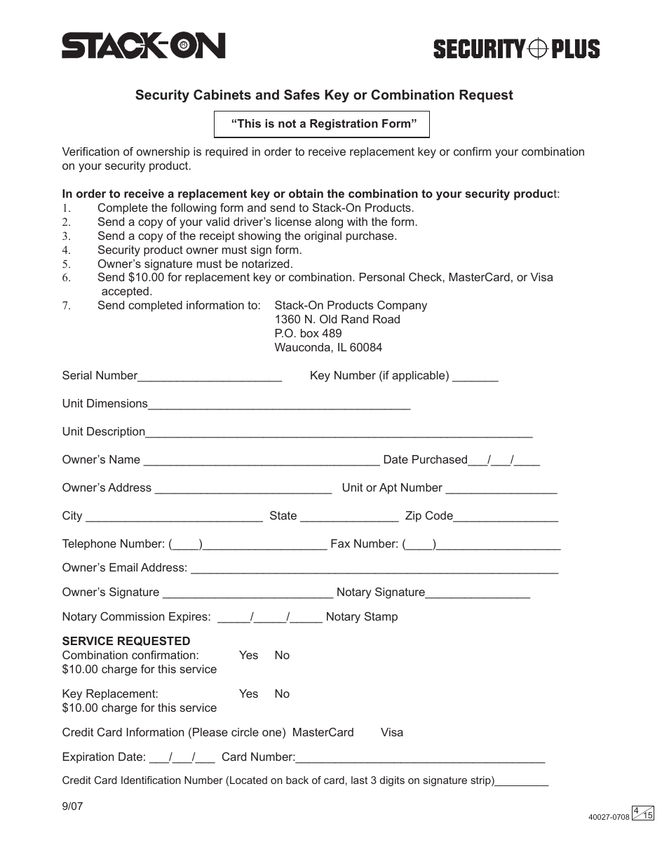 Stack-On PSF-809 40027-0708 User Manual | Page 4 / 15