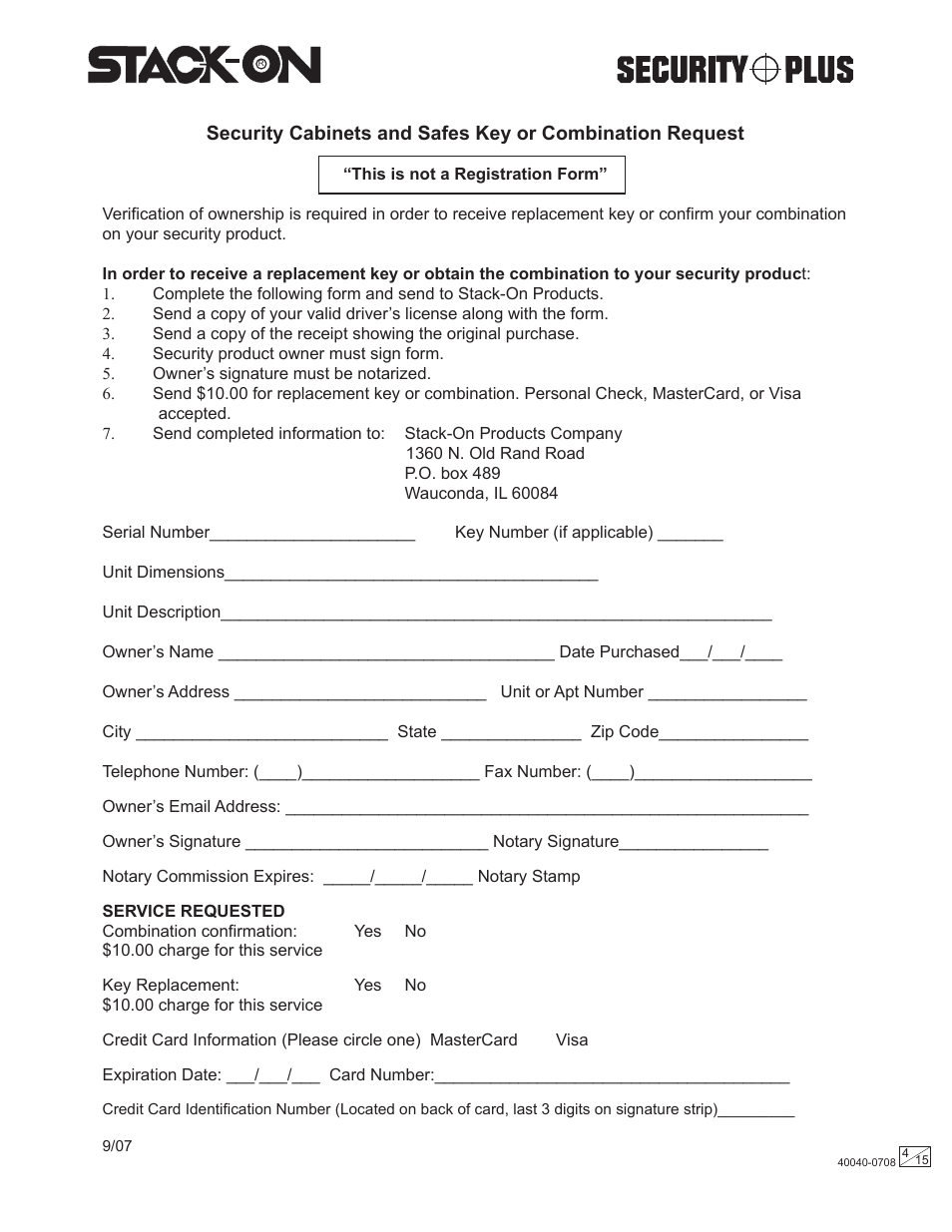 Stack-On PSF-809-K 40040-0708 User Manual | Page 4 / 15