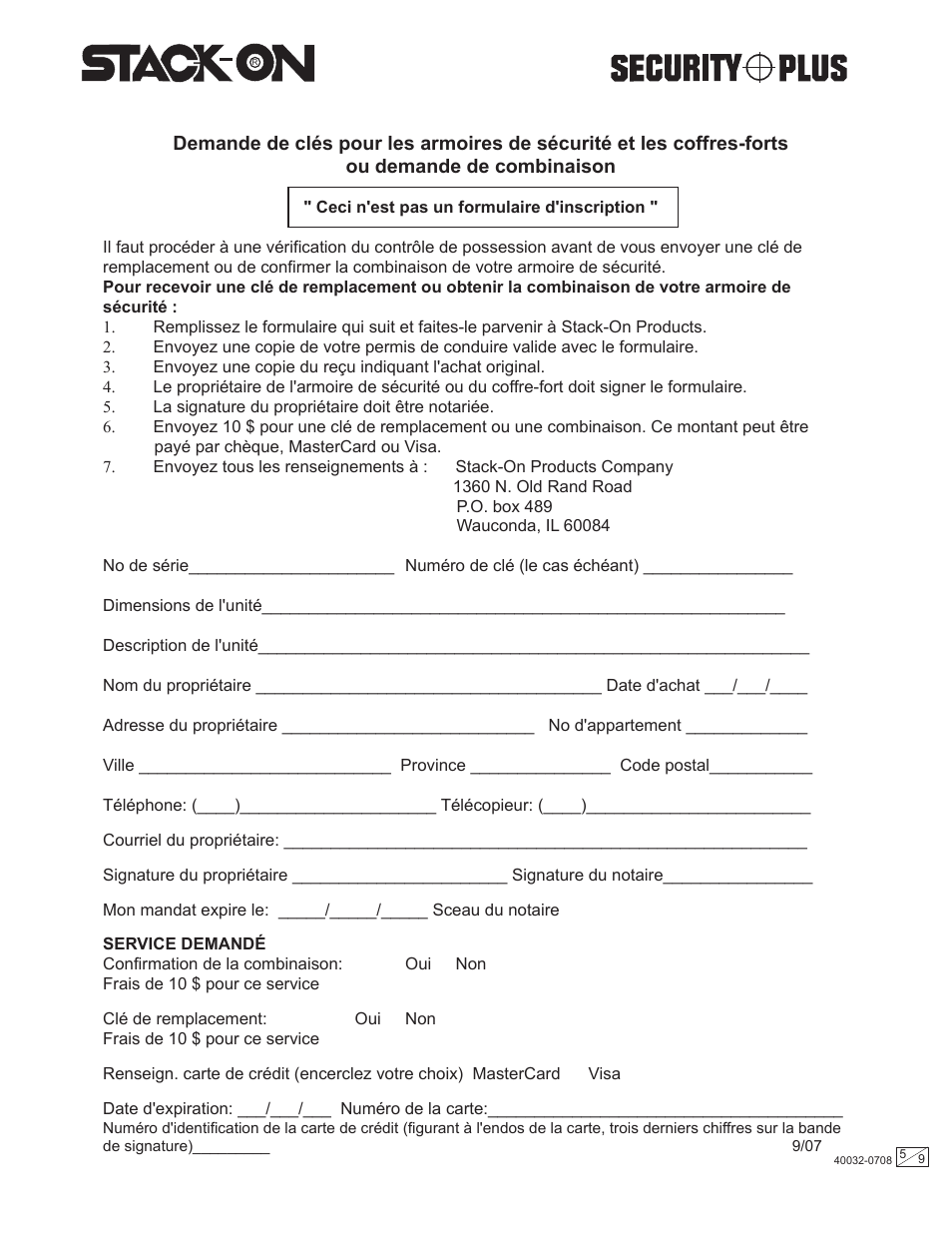 Stack-On QAS-710 40032-0708 User Manual | Page 5 / 9