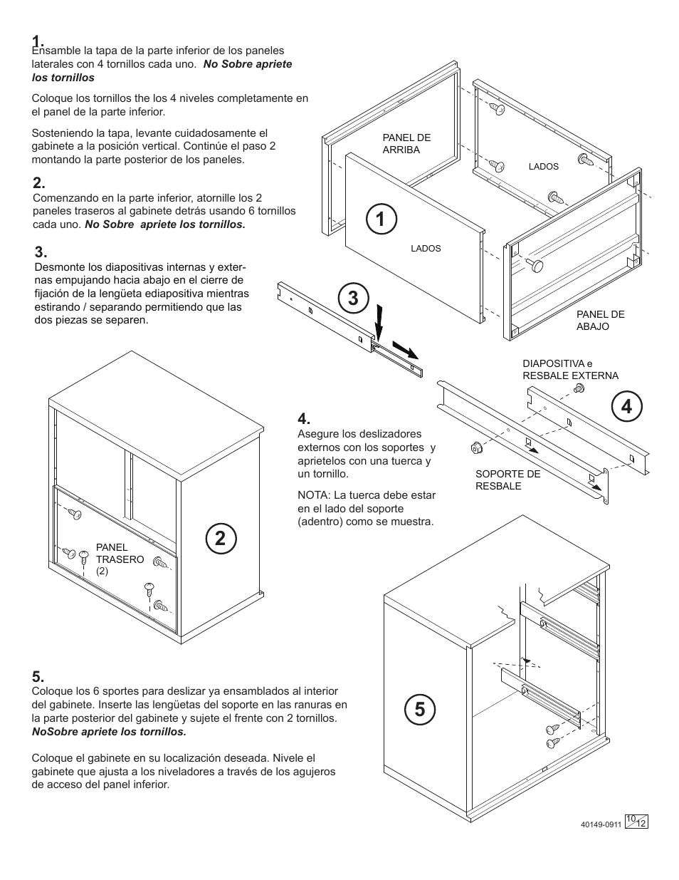 Stack-On GORTA-1603 User Manual | Page 10 / 12