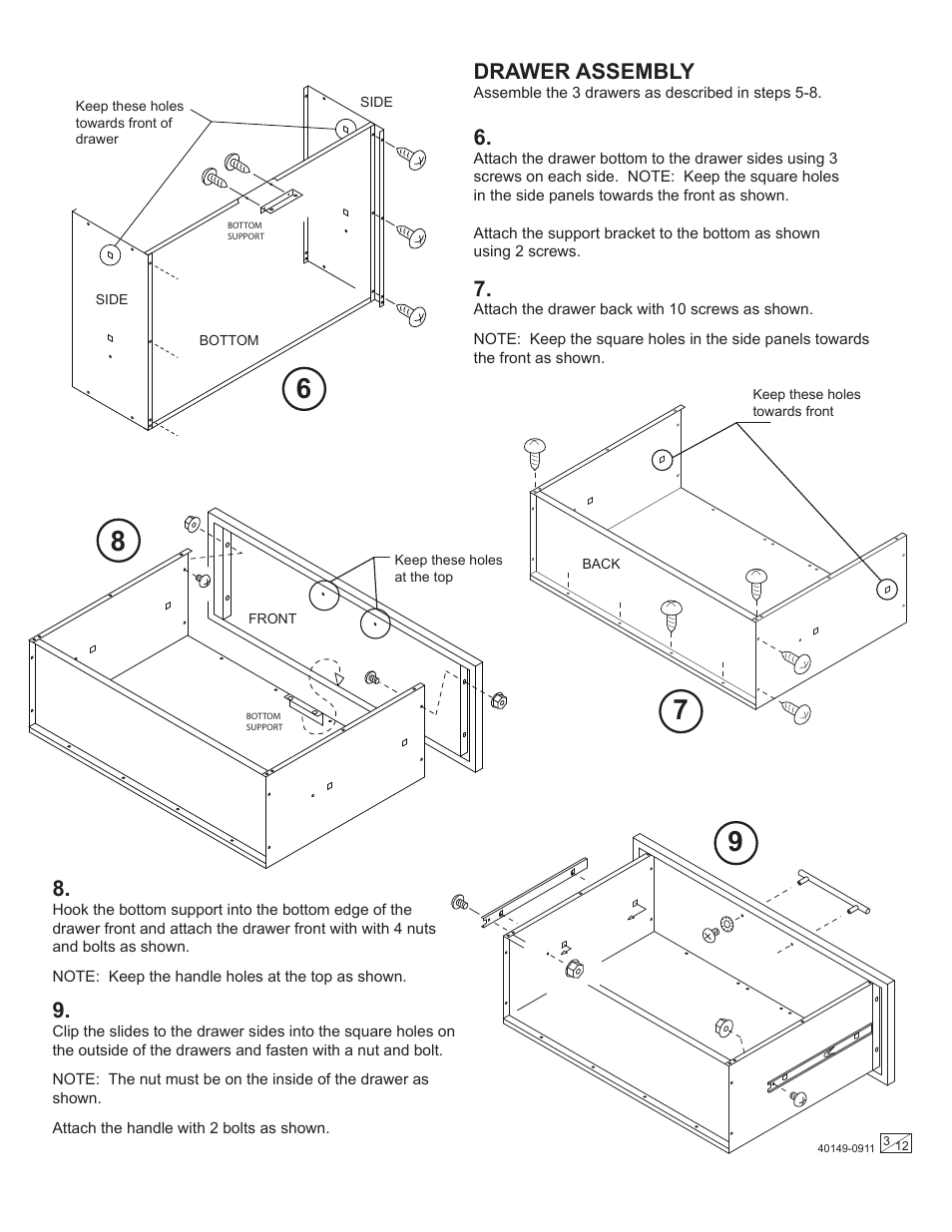 Drawer assembly | Stack-On GORTA-1603 User Manual | Page 3 / 12