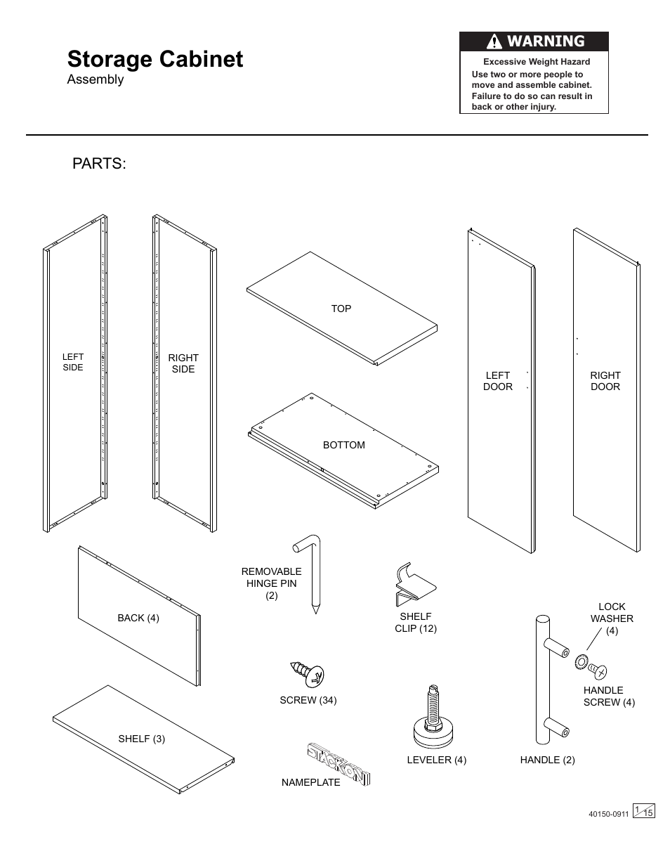Stack-On GORTA-7203 User Manual | 15 pages