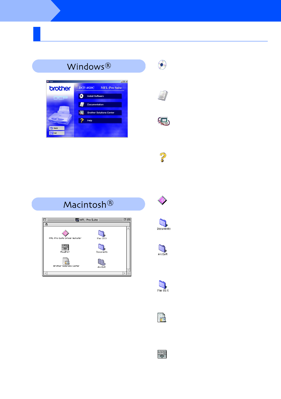 Step2 installing the driver & software, Supplied cd-rom (mfl-pro suite), Installing the driver & software | Step 2 | Brother DCP4020C User Manual | Page 10 / 25