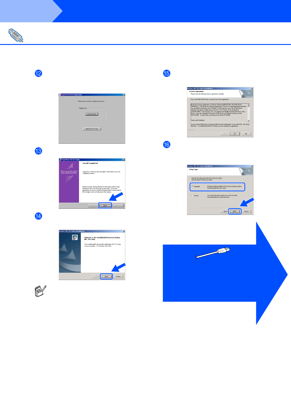 Step 2, Installing the driver & software, For windows | Brother DCP4020C User Manual | Page 14 / 25