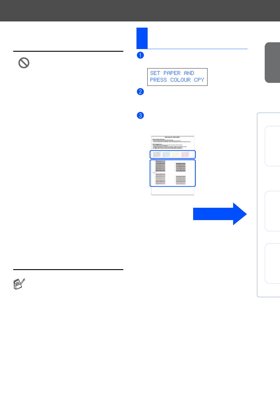 7 colour block quality and alignment check, Colour block quality and alignment check, 7colour block quality and alignment check | Brother DCP4020C User Manual | Page 7 / 25