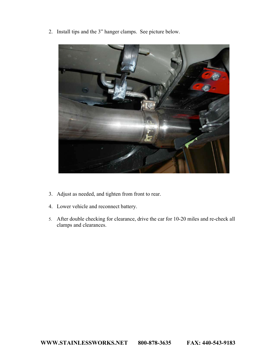 Stainless Works Chevy Camaro Muffler Delete Exhaust System 2010-14 User Manual | Page 3 / 3