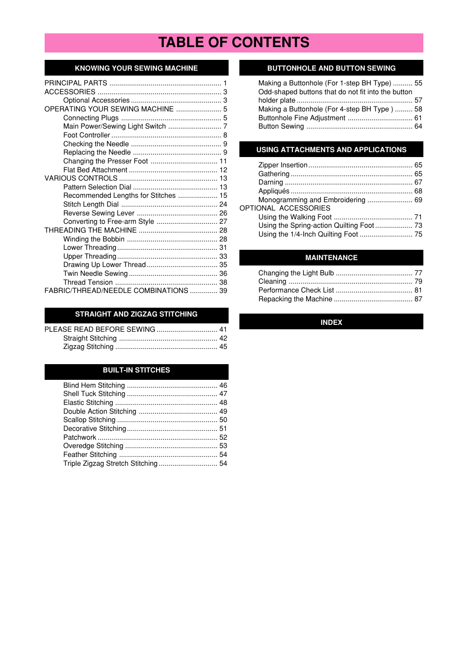 Brother XL-6063 User Manual | Page 9 / 101